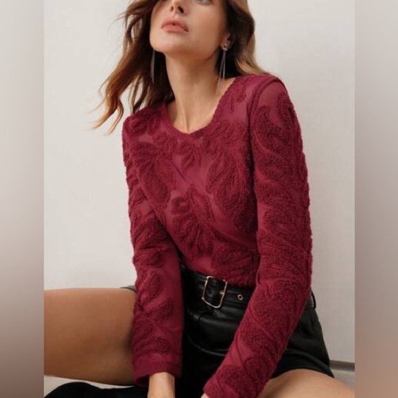 Chic Maroon Lace Blouse for Women
NWOT - Picture 3 of 6